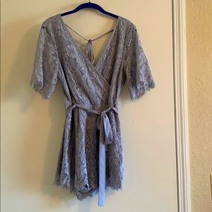 Blue Lace Romper